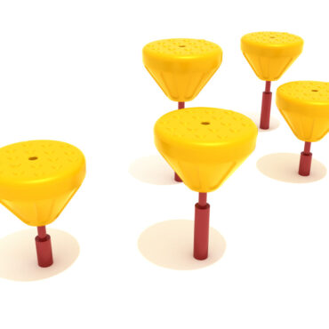 Pebble Balance Course - Sunglow Yellow Pebble/Brick Red Post