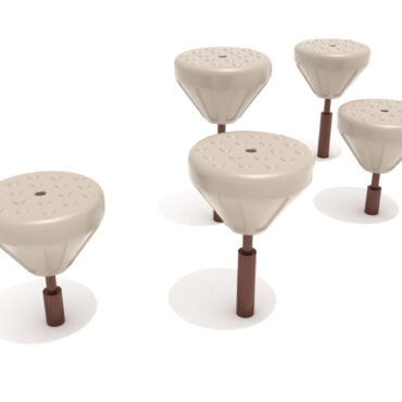 Pebble Balance Course - Beige Pebble/Brown Post