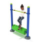 Log Roll - Cobalt Blue Posts, Primary Green Log, Lime Green Rail
