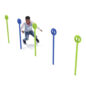 Agility Poles Set of 5 - Lime Green and Cobalt Blue Color Mix