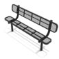 6 Ft. Expanded Steel Bench in Black