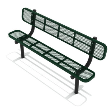 6 Ft. Expanded Steel Bench in Green