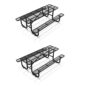 The 8 foot Expanded Steel Picnic Table in Black can also be purchased as a set of two