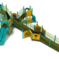 Bowling Berm Inclusive Play Structure Front View in  Charged Color Scheme
