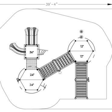 Gretna Greens Inclusive Play Structure Top View 2D
