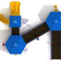 Gretna Greens Inclusive Play Structure Top View in Primary Color Scheme