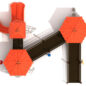 Gretna Greens Inclusive Play Structure Top View in Cascade Color Scheme