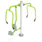 Accessible Double Station Chest Press  with Lime Green Post and White Rails