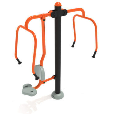 Accessible Double Station Chest Press  with Matte Black Post and Orange Rails