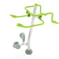 Accessible Double Station Lat Pull Down with White Post and Lime Green Rails