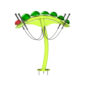 The Caterpillar outdoor instrument provides bright and sustaining notes