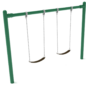 1-Bay single post swing included in Play Pkg 001-In Rainforest Green (Neutral Color Scheme)