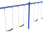 2-Bay single post swings included in Play Pkg 017 in Cobalt Blue (Primary Color Scheme)