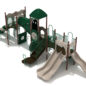 Cactus Corner Playground Structure Front View in Neutral Color Scheme