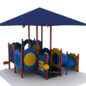 Monument Views Playground Structure Front View in Primary Color Scheme