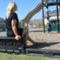 The Border Bench give the opportunity for parents and teachers to relax while children play