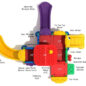 Starbright Imagination Station Structure Top View. Great for young children ages 2-5 years old!
