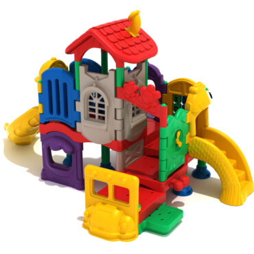Starbright Imagination Station Structure Front View. Great for young children ages 2-5 years old!