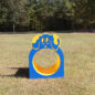 Duke the Dog in Blue and Yellow