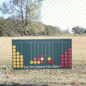 Green Connect 4 Panel Mounted on a Fence